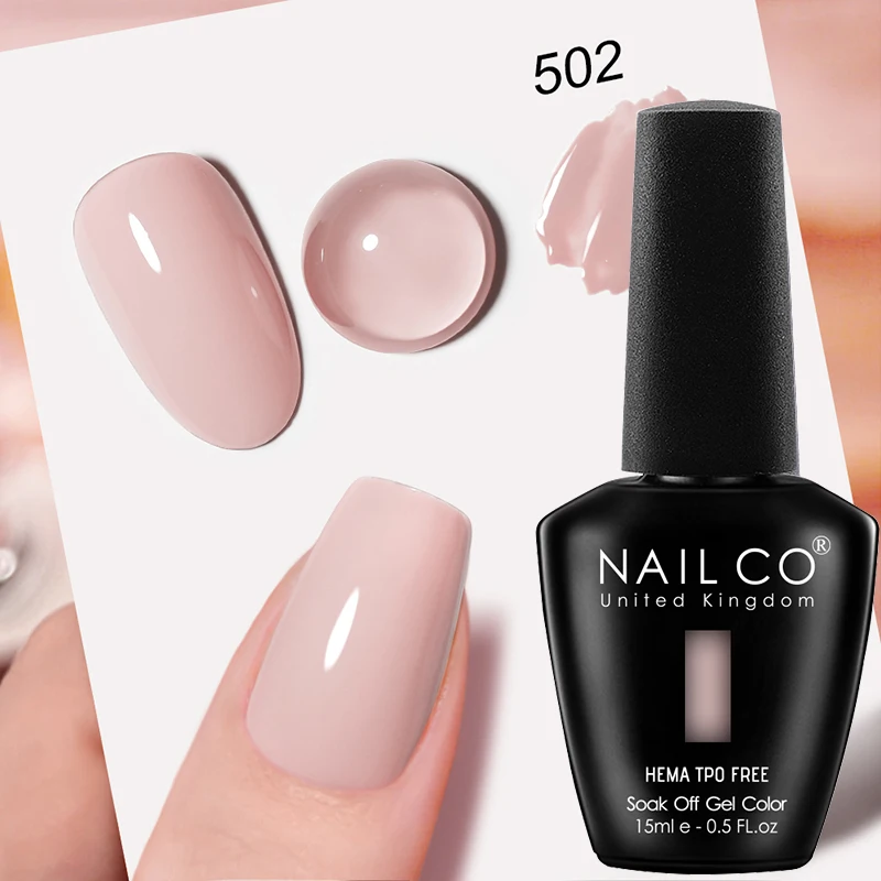 NAILCO Premium Soft Color Gel Polish - Vibrant Semi-Permanent Varnish, HEMA & TPO Free