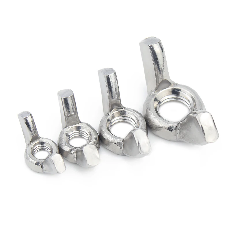 5-10pcs Butterfly Wing Nuts M3 M4 M5 M6 M8 M10 M12 304 Stainless Steel Wing Nuts Hand Tighten Nut DIN315