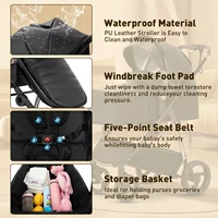 Poussette bébé 3 en 1 landau Portable luxueux voyage landau haute paysage nouveau-né bébé poussette avec porte-bébé PU 5