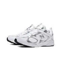 New Balance 408 : Chaussures décontractées basses confortables, élégantes, durables et respirantes pour hommes et femmes – Blanc et argent ML408WM 2