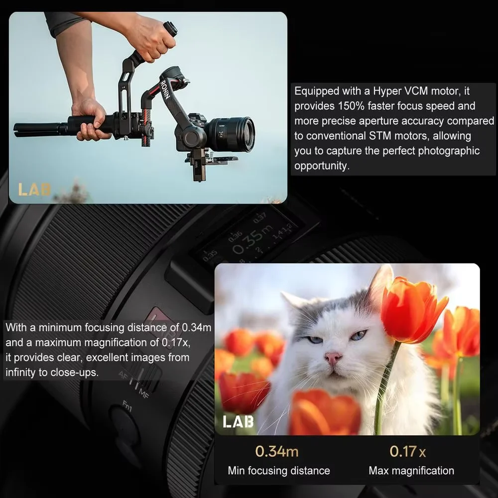 VILTROX 자동 초점 풀프레임 카메라 렌즈 AF 35mm F1.2 LAB 대구경 프라임 렌즈 ( E 마운트, 니콘 Z 마운트 카메라용)