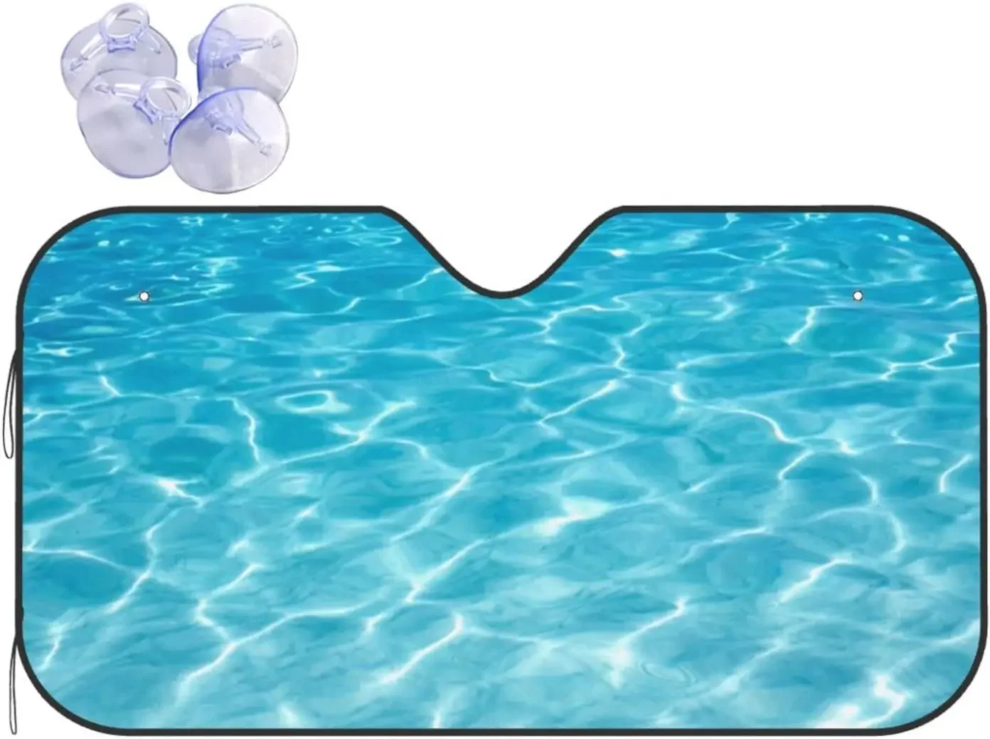 

Car Windshield Funny Sun Shade Foldable UV Ray Seawater Wave Sun Visor Protector Sunshade to Keep Your Vehicle Cool