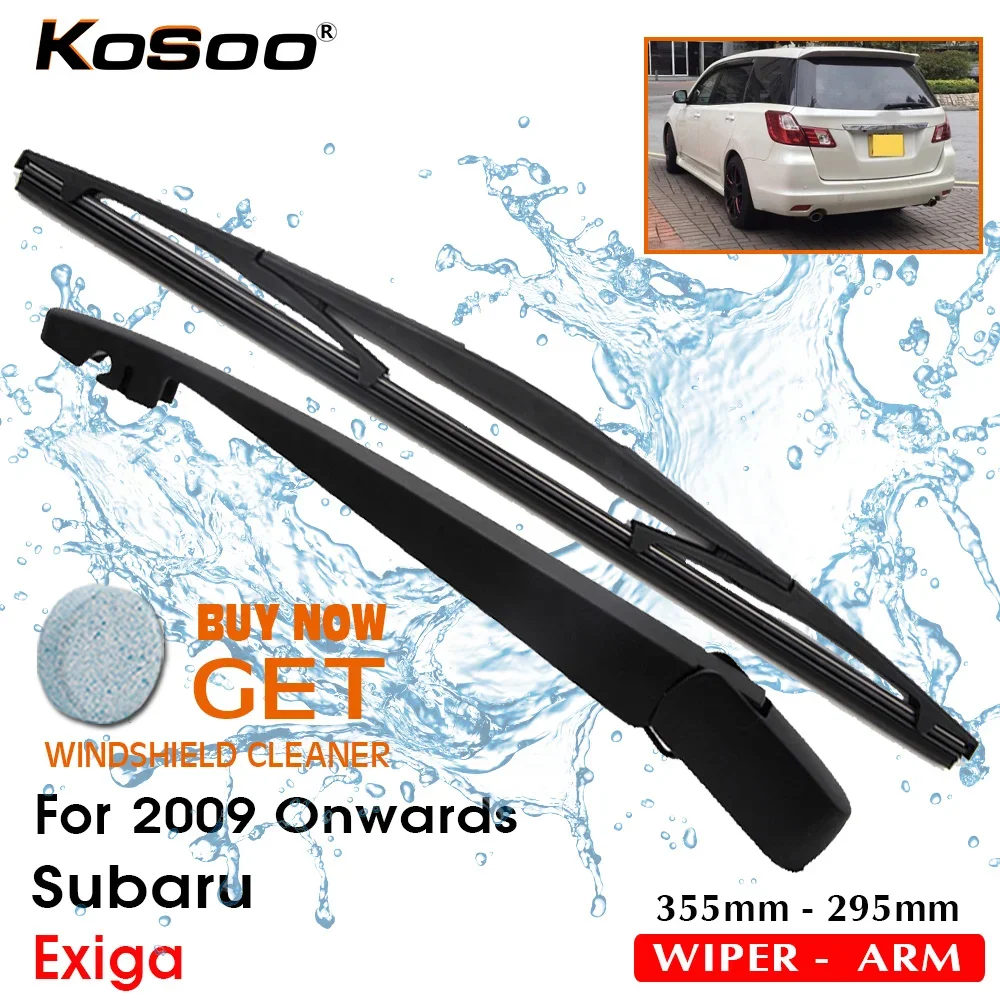 

KOSOO Авто Задние лезвия для Subaru Exiga,355 мм 2009 года задние оконные стеклоочиститель лезвия рычаг, аксессуары для стайлинга автомобилей
