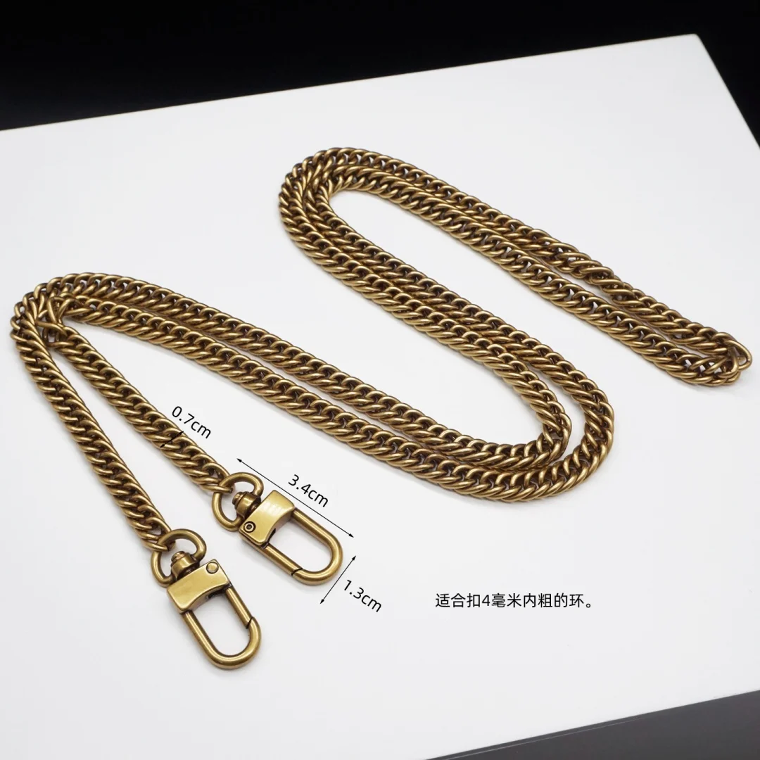 Many Size Metal Bag Chains Handbag Replacement Shoulder Chain Repairment Parts Durable Accessory for Handbags Old Golden Color