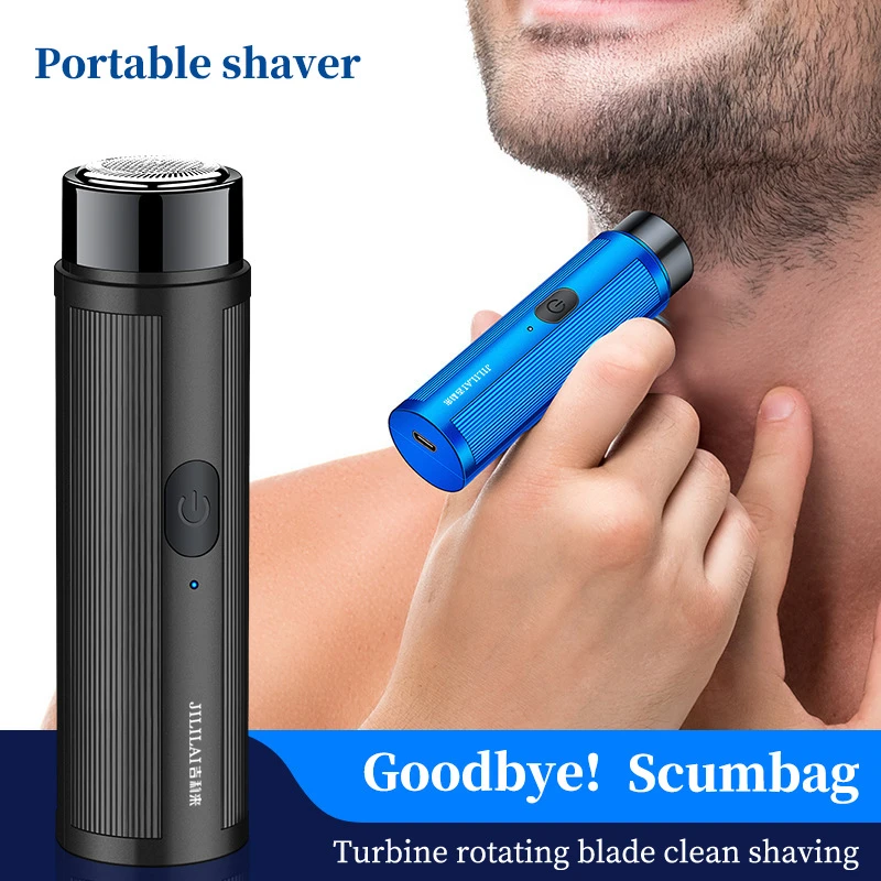 Men's Mini Electric Shaver Automatic Razor Trimmer Portable Beard Knife