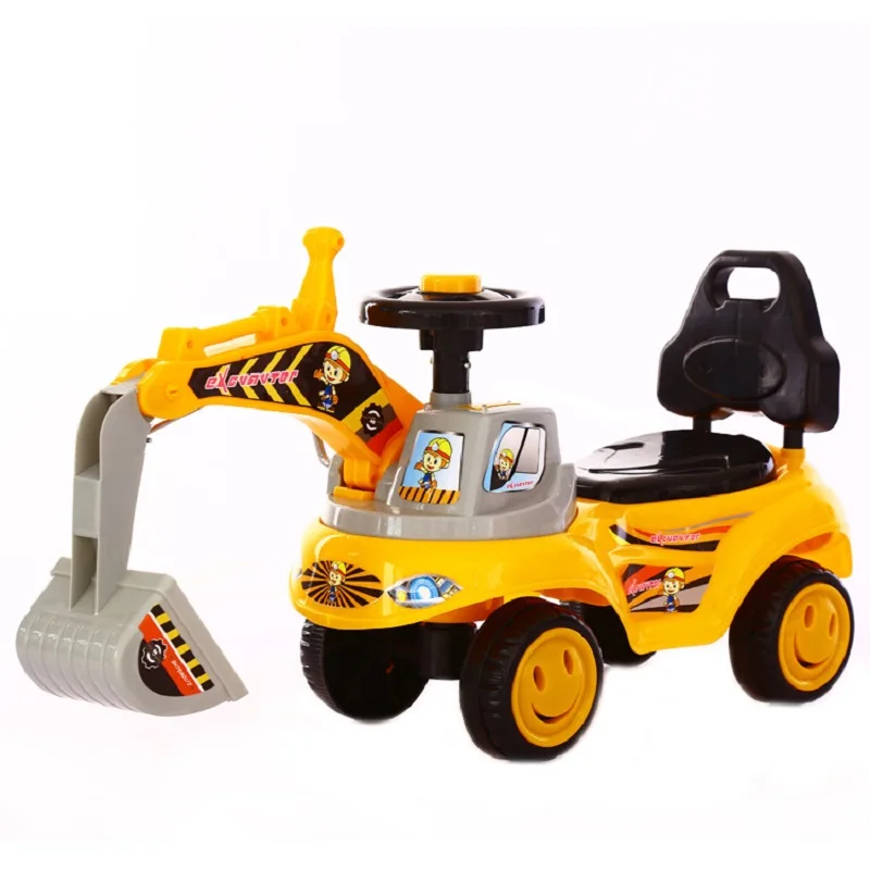 LazyChild Children Excavator Can Sit To Ride Roller Coasters Large Music Toy Truck Excavator Undertakes Toys