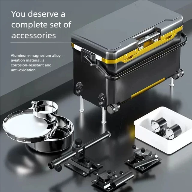 36L Multifunctional Fishing Tackle Box with Wheels 5