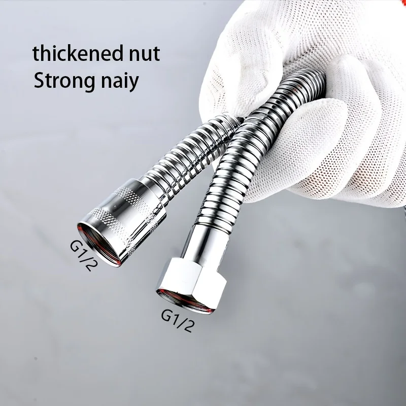 1.5m Flexible Shower Hose Plumbing Hoses Stainless Steel Chrome Bathroom Accessories Water Head Washers Showerhead Pipe bathroom accessories