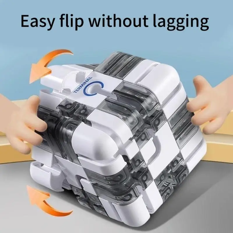 3x3 미로 볼 큐브 퍼즐 게임 흥미 진진한 도전을위한 재미있는 어린이 학습 장난감 p31b