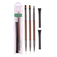 Acrylic Double Head Drawing Nail Brush Liner Brush Painting Pen Gel Brush Crystal Nail Art Brush Manicure 6