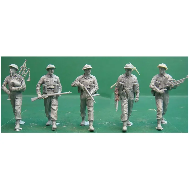 1/35 도마뱀 모델 장난감 35GM0006 스코틀랜드 하이랜드 파이퍼 및 보병 1944 조립 규모 diy 장난감 모델 키트