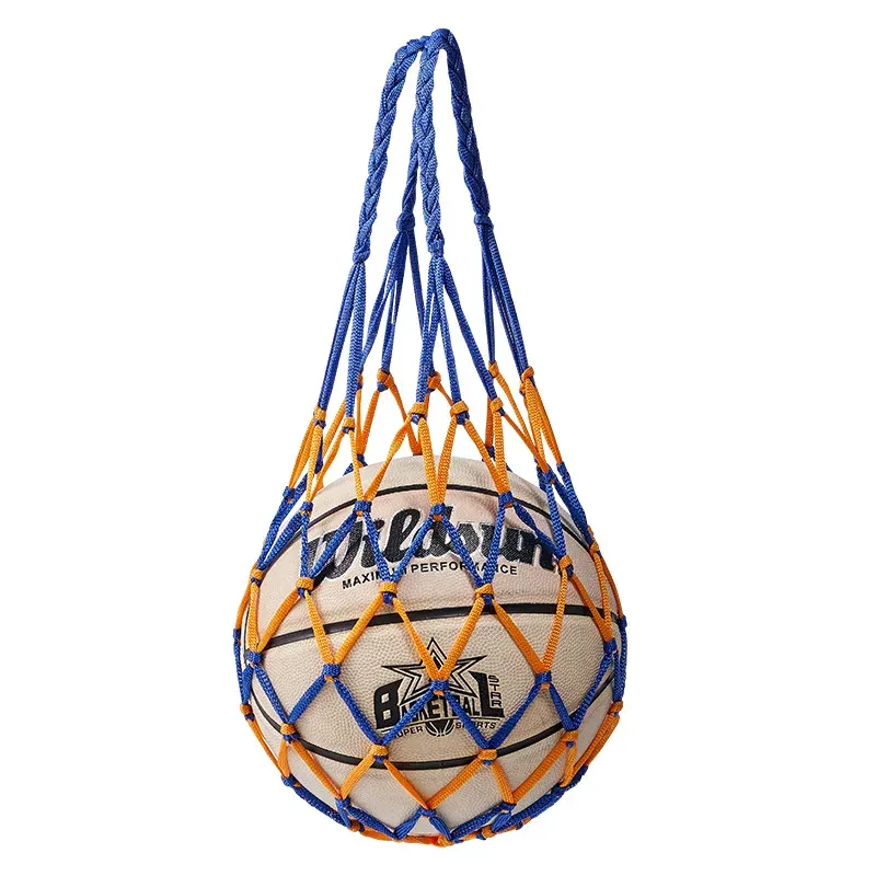 Basketball Net Bag Single Ball Carry Portable Equipment  Nylon Weave Storage Bag Outdoor Sports Football Soccer Volleyball Bag