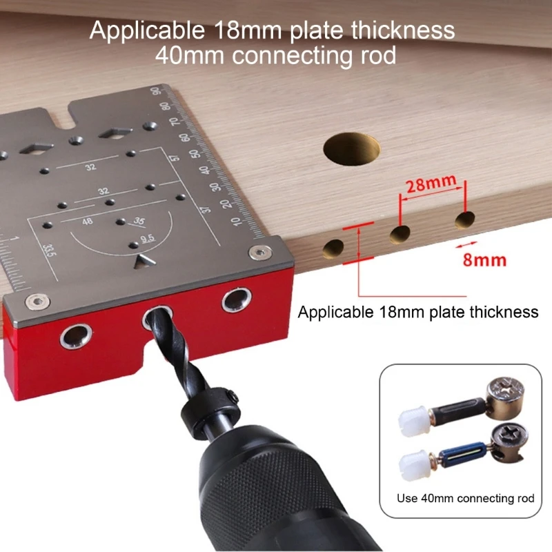 

Dowelling Jig Woodworking Joinery Hole Drill Guide Wood Dowel Hole Positioner Dropship