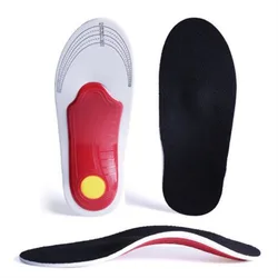 Enhanced Orthopedic Shock - Absorbing Arch Support Insoles - L 41 - 46 (Red - XD)
