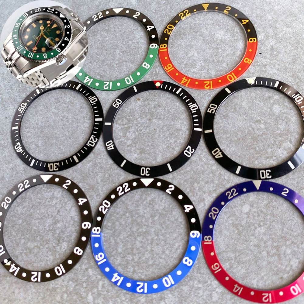 Premium Diving Ceramic/Aluminum Bezel Insert - High-Quality 1 PCS, 36.5mm*29.2mm