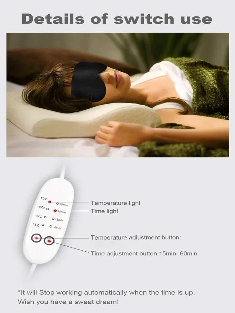 USB Eye Massager Heated Eye Shade Hot Eye Cover for Night Sleep Travel Office Eye Mask