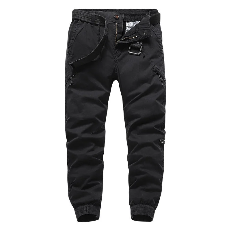 

Men Trousers Solid Color Pants Bunch Of Foot Overalls High Quality Casual Tidal Current Spring And Summer 2022 New Arrivals