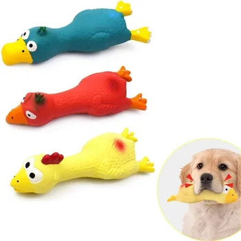 Dog Squeaky Toys Tiny Tots Chicken Dog Chew Toy Natural 6.6