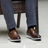 Mens Casual Shoes Genuine Leather Crocodile Pattern Classic Shoe for Men Leather Original Fashion Buckle Monk Strap Sneakers 6