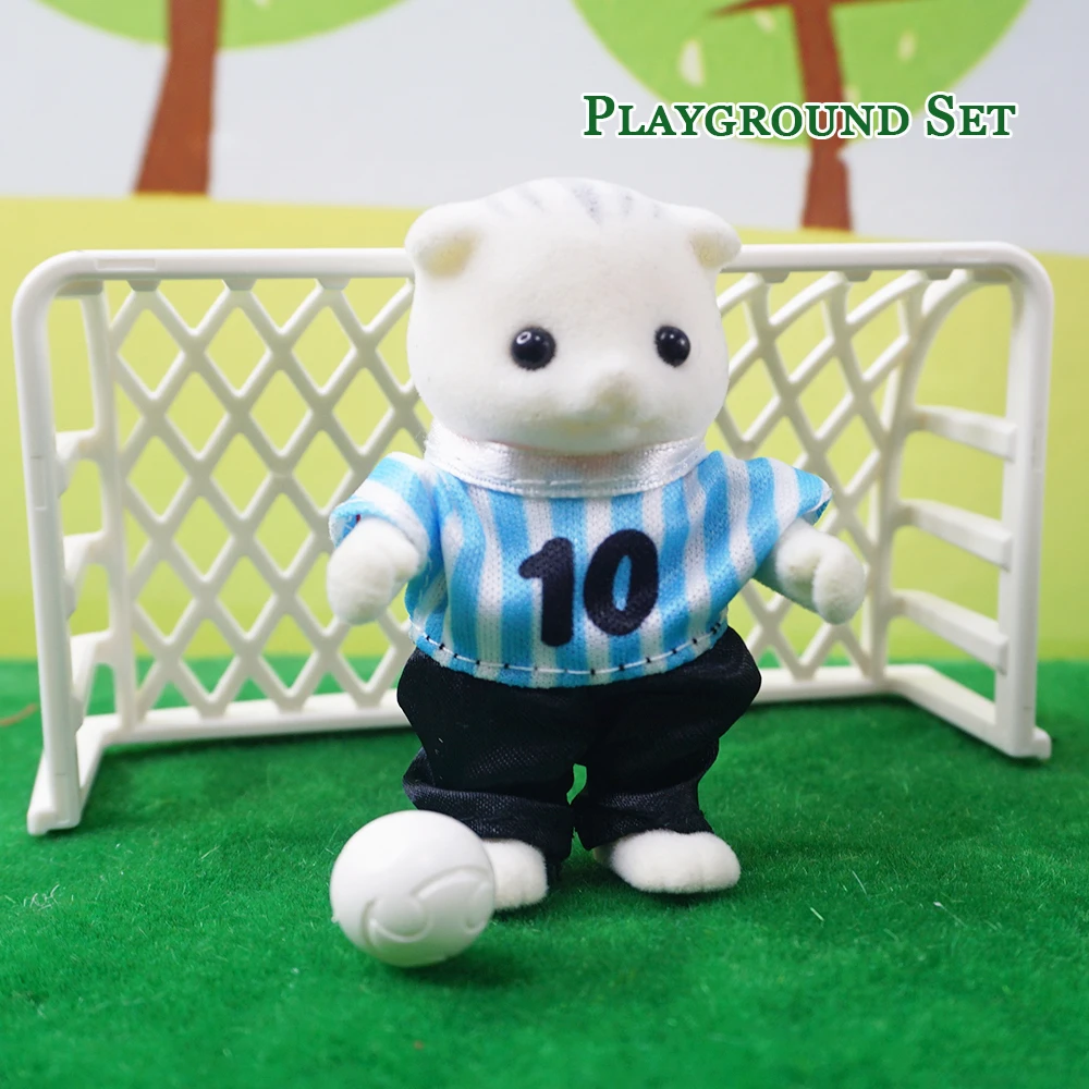 1/12 Forest Family Bunny Animal Football Sports Suit Doll House Accessories Miniature Furniture Basketball Toy For Girl Gift 4