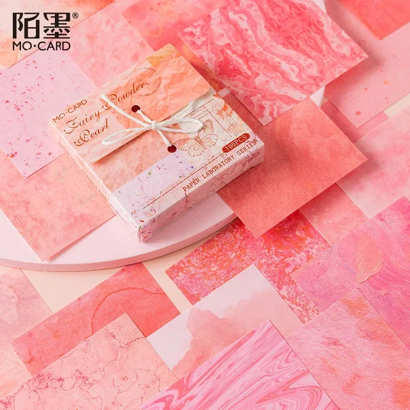 100 Sheets Notes Lab Series Retro Handbook DIY Material Light Paper Decorative Backing Paper Non-sticky Memo Decoration 2