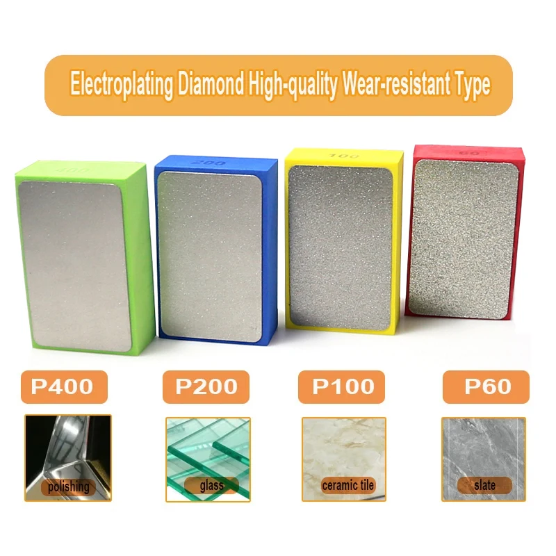 Diamant-Polierpads Set - 4-tlg. Schleifblöcke Für Fliesen & Glas
