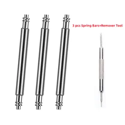 Set of 3 Heavy Duty Stainless Steel Watch Band Pins - 22mm & 26mm Spring Bars - 22  Forerunner945 (Silver)