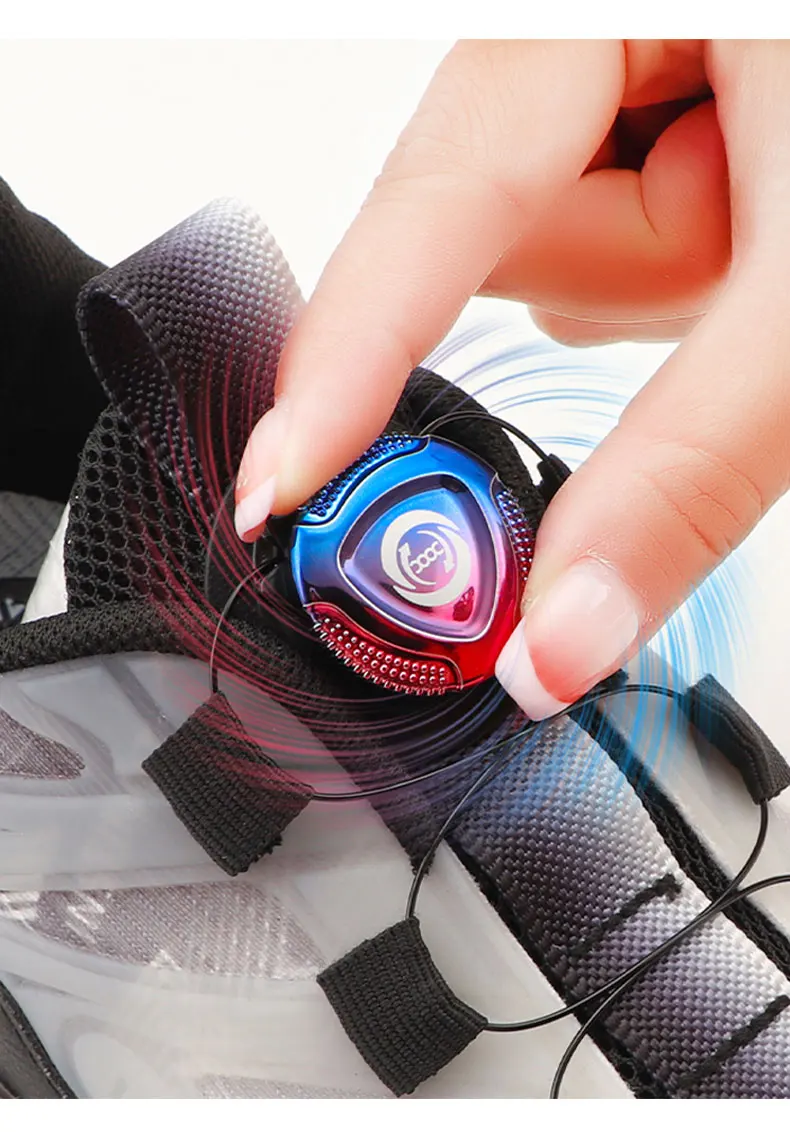 Colorful Automatic Shoelaces For Sneakers With Swivel Buckle No Tie Image 3