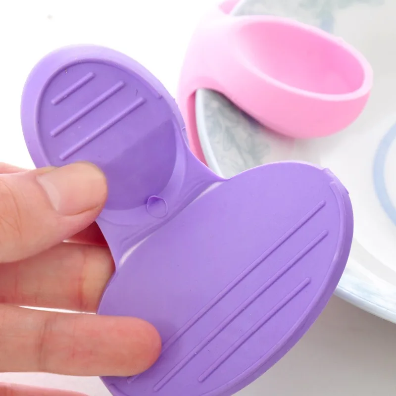 2pcs Silicone Insulated Finger Covers Insulated Gloves Nonslip Microwave Oven Hand Scald Resistant Protector Kitchen Tools