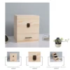 Pine Wood Essential Oil Storage Organizer Three-Tier Design with Drawer and Trays for Essential Oils and Roller Bottles 3