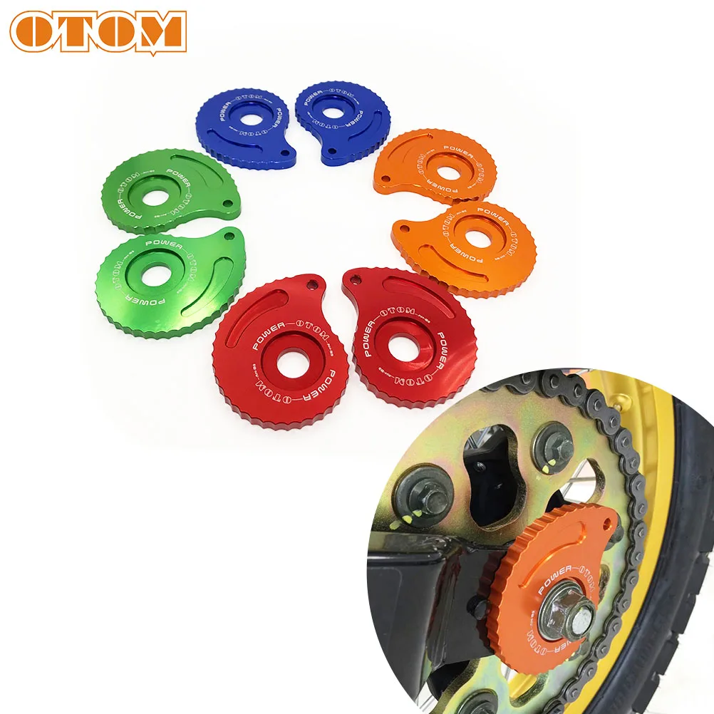 Otom Motorcycle Chain Adjuster Axle Block Bicicletta Alluminio Mozzo Posteriore Axle Flangia Seat Bullone Fisso Dado Adatto Per Yamaha Tricker Xg250