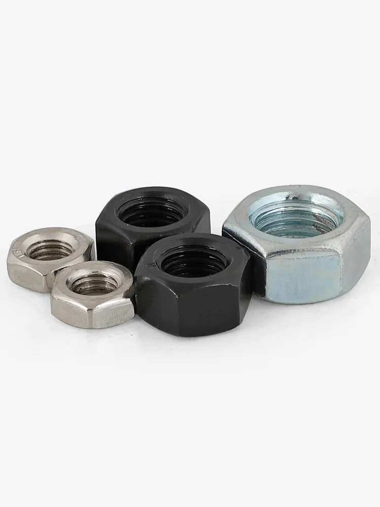 M1.2 M1.4 M1.6 M2 M2.5 M3 M4 M5 M6 M8 M10 M12 Nickel Plated/Black Nickel Hex Hexagon Nut hexagon nuts