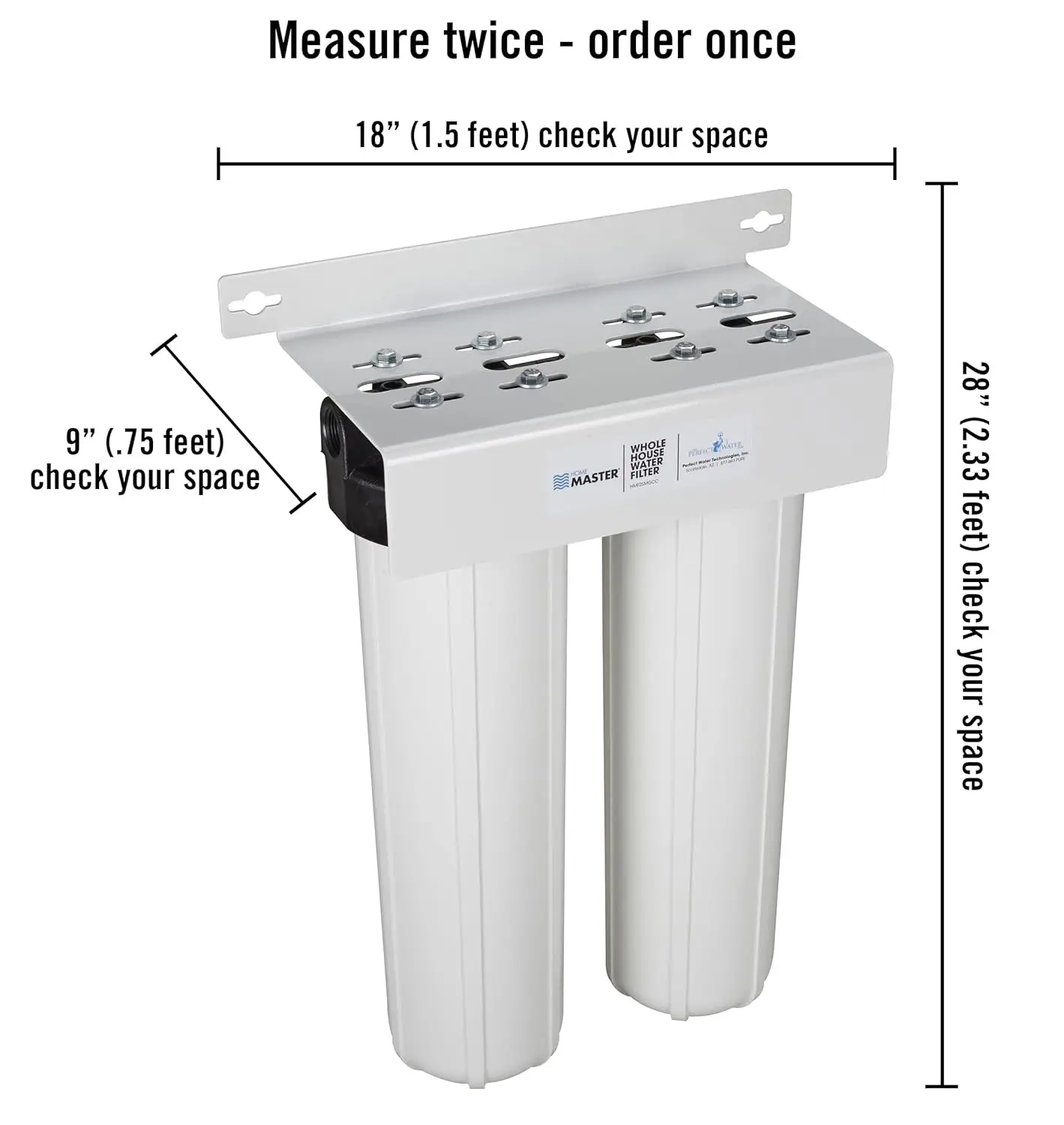 Whole House Water Filter, 4-layer sediment filter 25 to 1 micron, Powerful Up-Flow 2