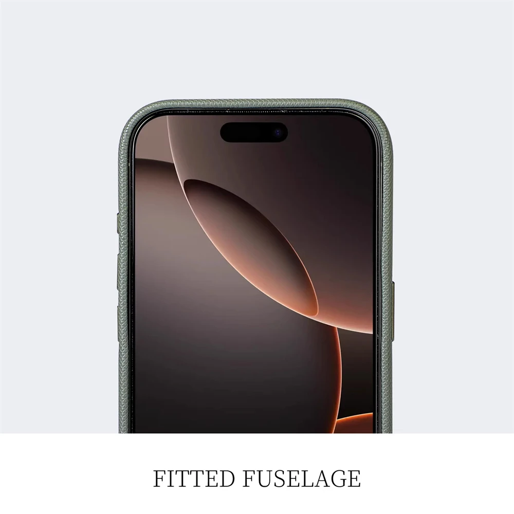 Luxury Diamond Textured Leather Case with Alloy Lens and Wireless Charging Compatibility