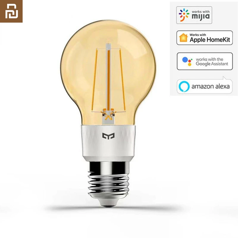 

Оригинальная Светодиодная лампа накаливания Youpin для умного дома YLDP22YL 500 люмен 6 Вт лимонная умная лампа работает с Apple homekit