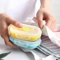 Organisateur de réfrigérateur, conteneur de stockage des aliments avec poignée de couvercle, boîte de conservation des aliments frais, étui de conservation du réfrigérateur, bac à légumes réutilisable 4 pièces 4