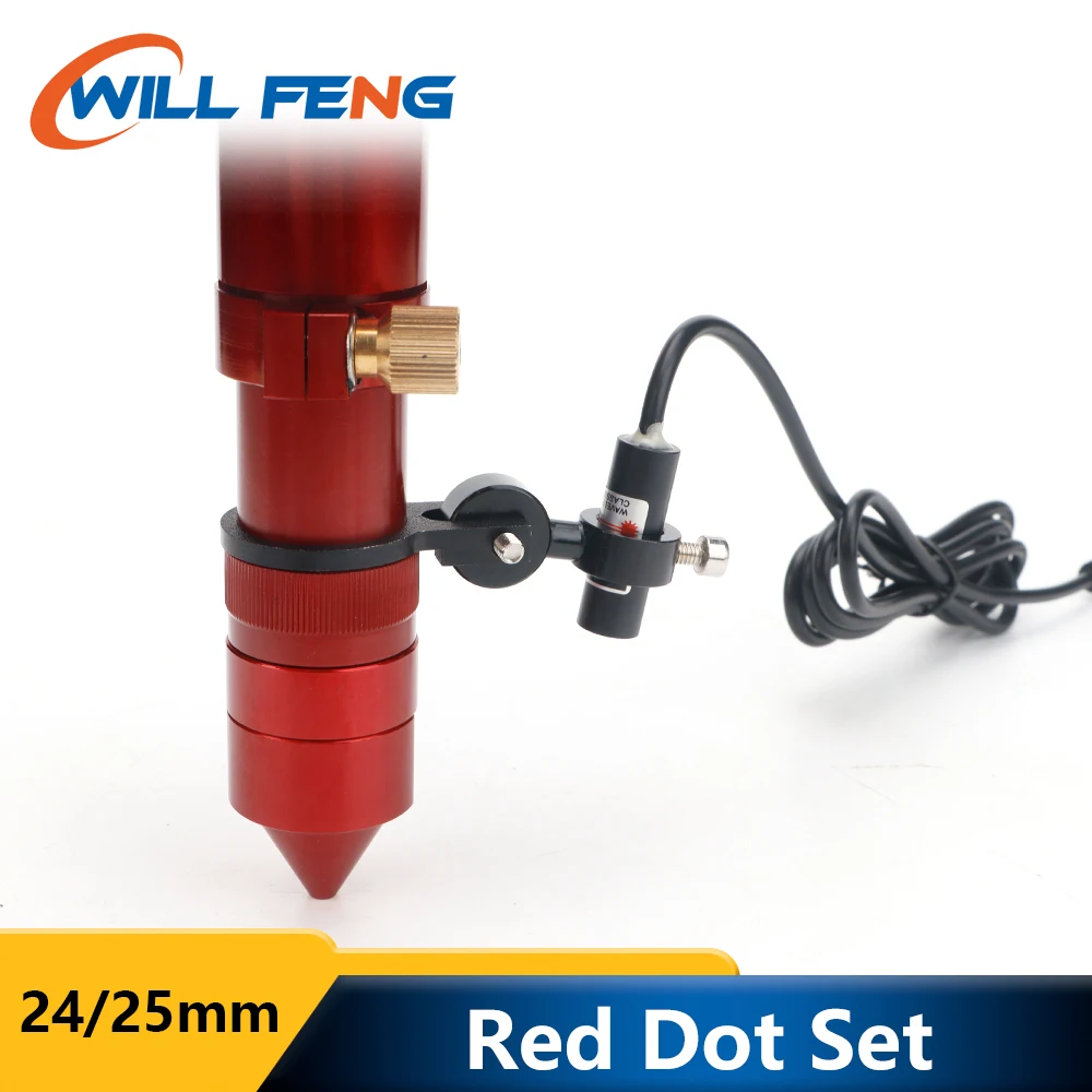 Will Feng Red Dot Holder Set Diameter 24 25mm Device Positioning For DIY Co2 Laser Engraving Cutting Head DC 5V Diode Module laser module