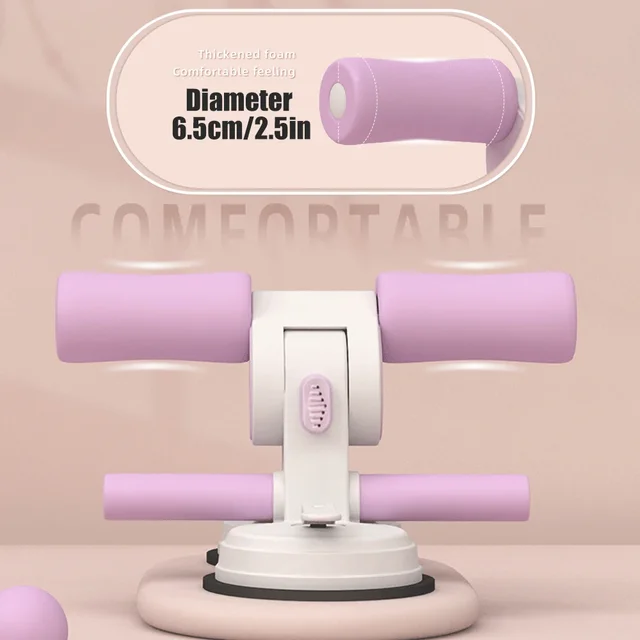 Portable Sit Up Bar for Home Gym - Ab Workout Equipment w/ Non-Slip Foot Holder & Suction Cups, Core Trainer for Men/Women 6