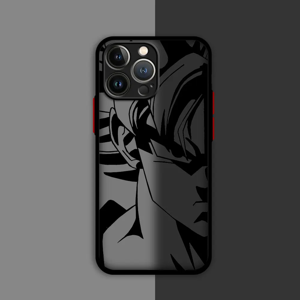 thumbnail image 1 of Funda mate para Apple iPhone 11, 15, 14 Pro Max, 13, 12 Mini, 7, 8 Plus, XR, X, XS, SE, 6, 6S, carcasa negra, hombre genial, Anime, DBZ, 1 of 5