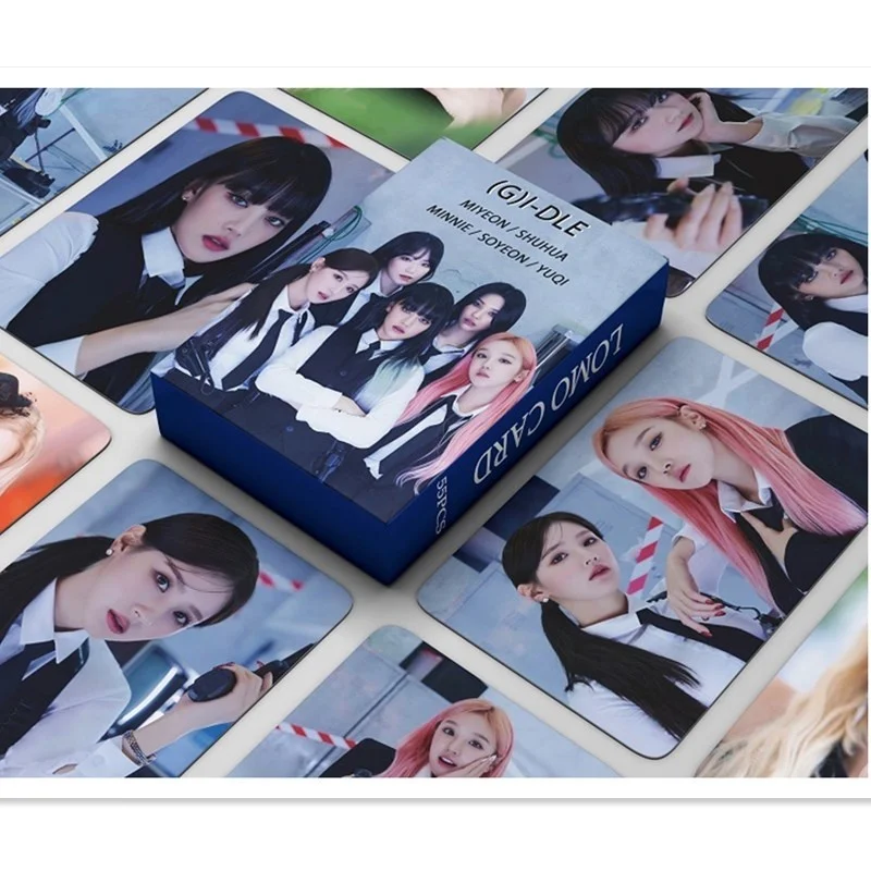 

Kpop (G)I-DLE Lomo, альбом для открыток, для девочек, для фотографий, для поклонников, Подарочная открытка, 55 шт./набор