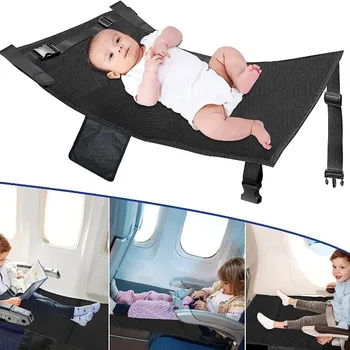 Letto per aereo da viaggio per bambini Pedali per bambini Letto Poggiapiedi da viaggio portatile Amaca Letto per bambini Prolunga per sedile per aereo Poggiagambe per bambini