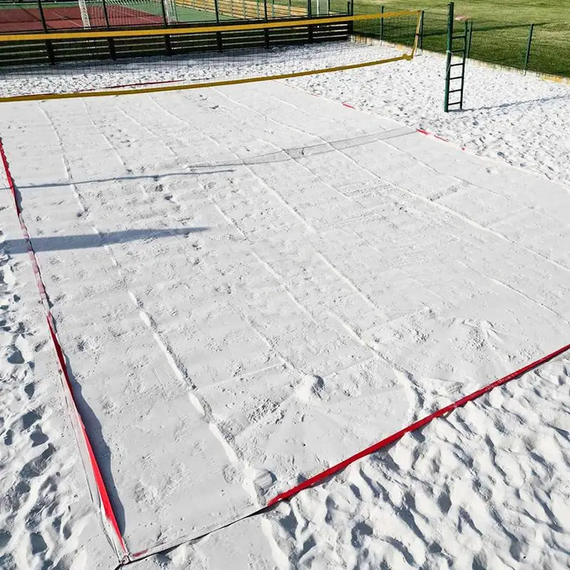 Volleyball Court Cords Volleyball All-Weather Court Boundary Cords Stainless Spikes Included Portable For Beach