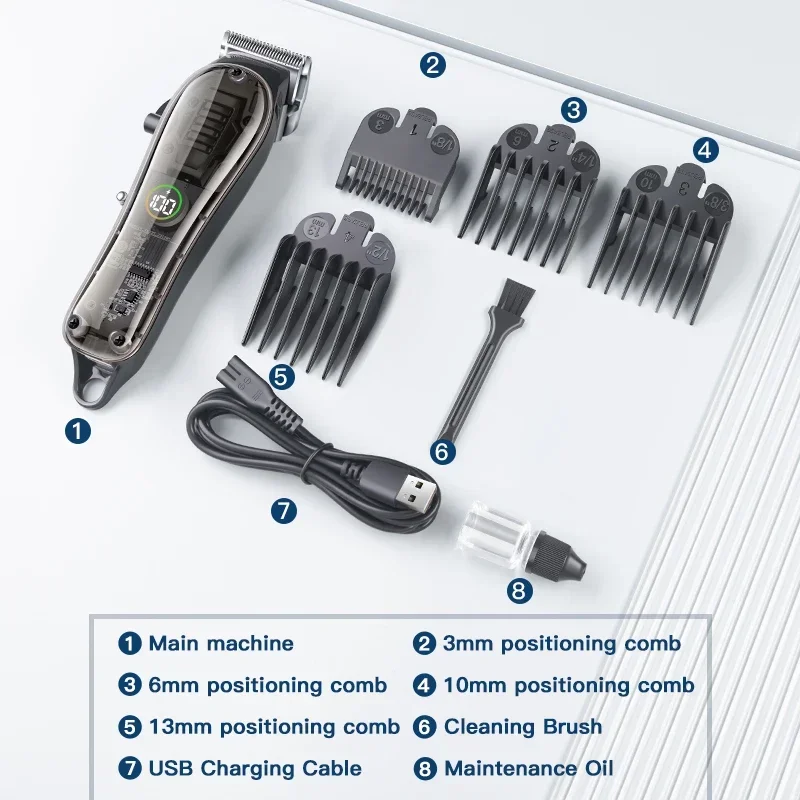 LED Dog Clipper Dog Hair Clippers Grooming (Pet/Cat/Dog/Rabbit) Haircut Trimmer Shaver Set PetsFader