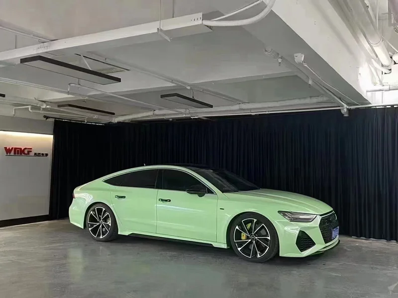 

Super Gloss Avocado Green Vinyl Wrap Film Glossy Car Wrapping Foil Roll Adhesive Air Release 1.52x18m 5x59ft