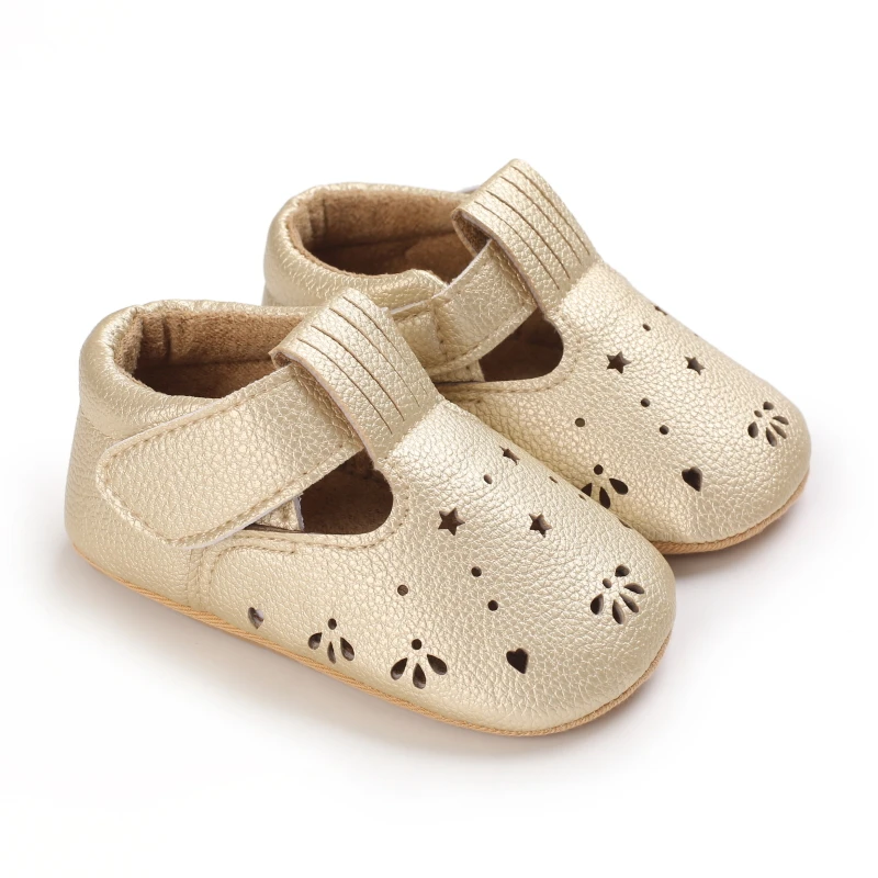 Baby Walking Shoes Golden Baby First Walkers Shoes Gold Princess Shoes Comfortable Soft Soled Non Slip Walking Shoes Pre-Walkers