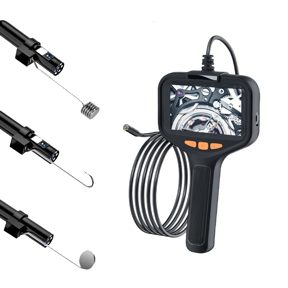 스크린이 있는 단일 산업용 내시경 카메라 휴대용 자동차 테스터 조절 가능한 라이트 파이프 하수구 카메라 실린더 배수관용