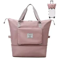 2023 Large Capacity Waterproof Luggage Bag for Universal Folding Travel Bag Dry Wet Separation Fitness Bag Handbag Travel Bag 1