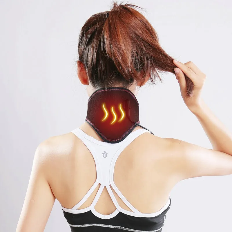 

USB Electric Heating Neck Protection Wormwood Moxibustion Hot Compress Warm Expensive Package Far Infrared Neck Support