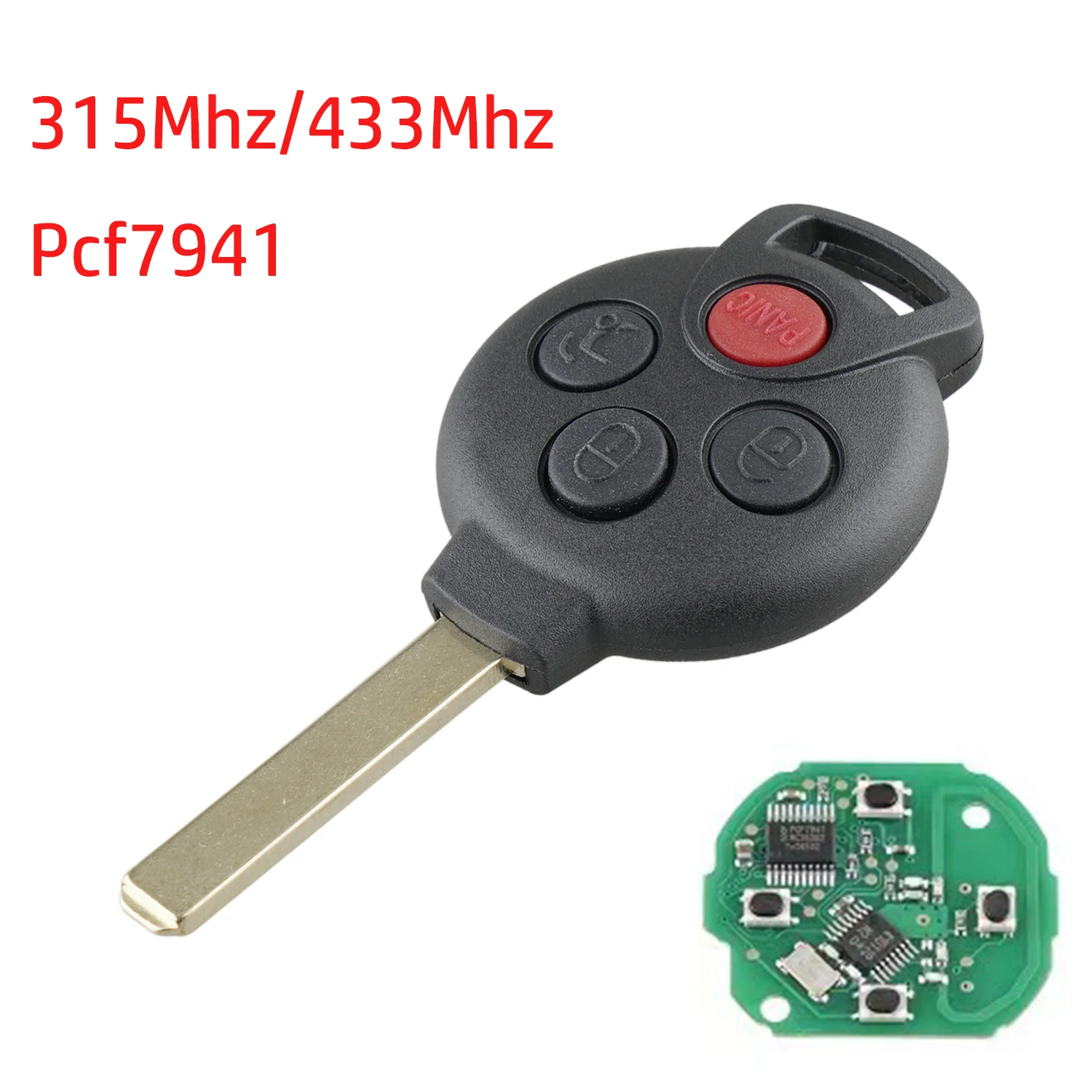 

For Smart 4-key remote control smart key PCF7941 chip 315/433 MHz