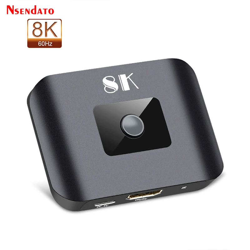 8K Hdmi 2.1 Switch 8K 60Hz 4K 120Hz Switch 8K Hdmi 2 In 1 Out Splitter 2X1 Hdmi Switcher Con Controllo Romote Per Ps4 Xbox Hdtv